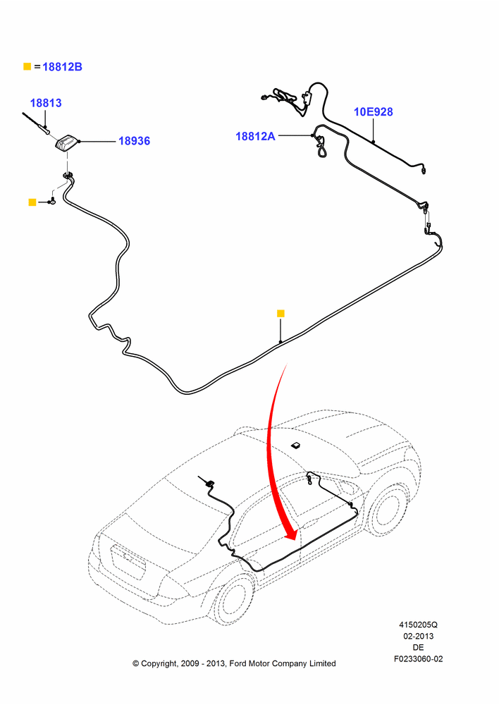 05Q - Antenna, AM/FM Stereo/6 CD/Navigation System, Ford And Mercury Derivative; 04/FEB/2009-29/JUL/2012