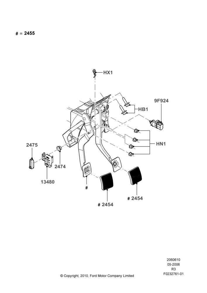 10C - Brake and Clutch Controls, Manual Transmission; 01/MAY/2006-16/DEC/2011