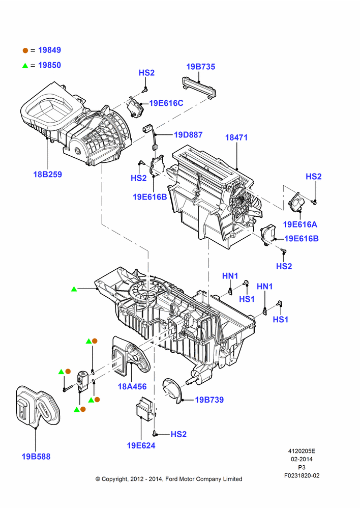05E - Heater/Air Cond.External Components, Dual Zone Automatic Air Cond; 29/FEB/2012-08/MAR/2014