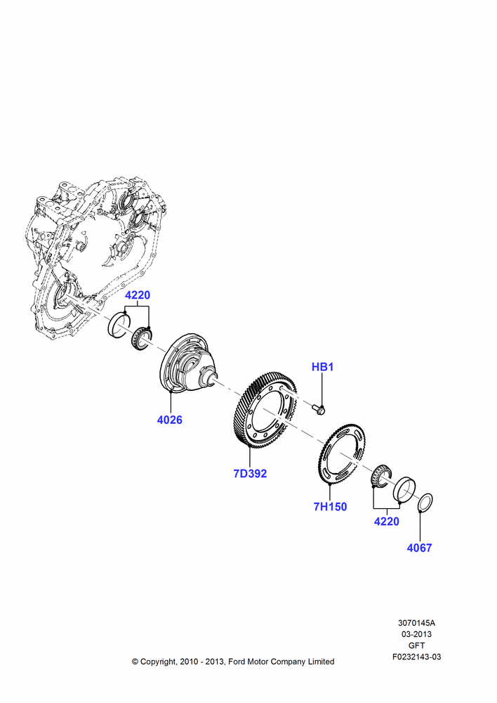 Automatic Transaxle Diff.Component, 6 Speed Auto Trans GFT DPS6