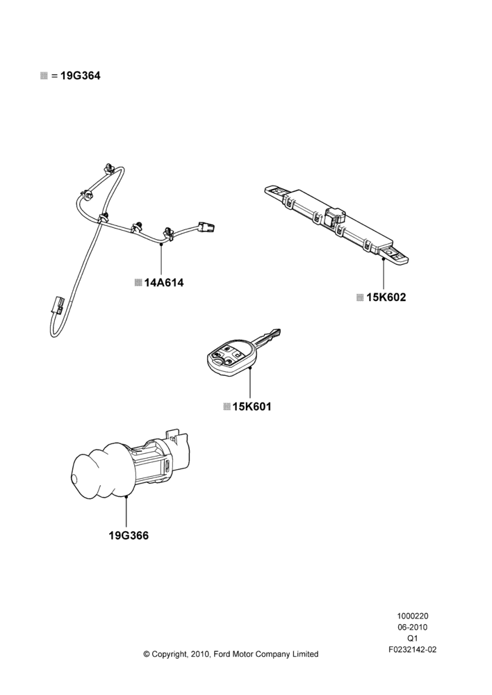 20C - Remote Starting Kit, One Way Remote Start; 12/JUL/2010-24/DEC/2014