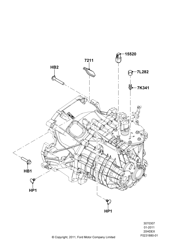 07E - Manual Transmission External Cmpnts, 5-Speed Manual Trans - MTX75; 31/JAN/2011-04/MAY/2018