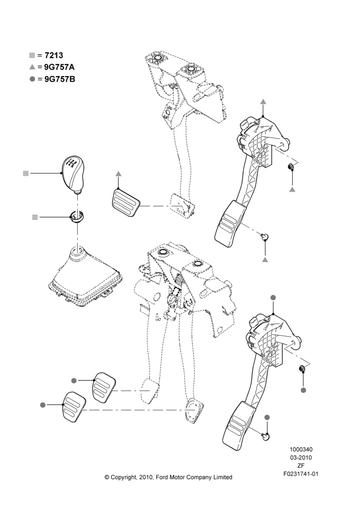 40B - INTERIOR DRESS UP, Sport Pedals, Shifter Knob; 22/MAR/2010-27/JUN/2014