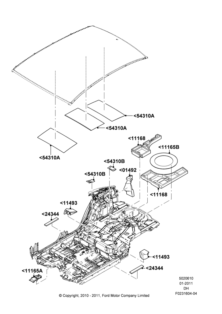 10A - Insulators - Rear, 4 Door Sedan; 31/JAN/2011-04/MAY/2018