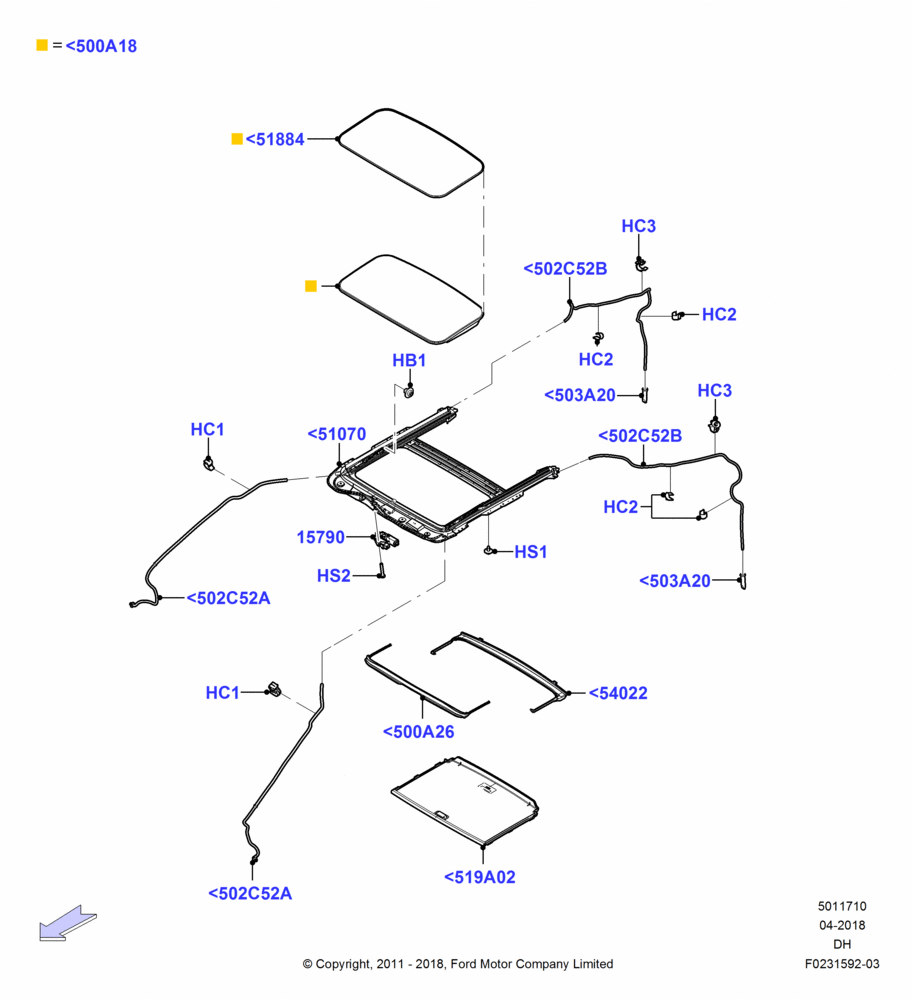 10 - Sliding Roof Mechanism and Controls, Power Tilt/Slide Sun Roof; 31/JAN/2011-04/MAY/2018