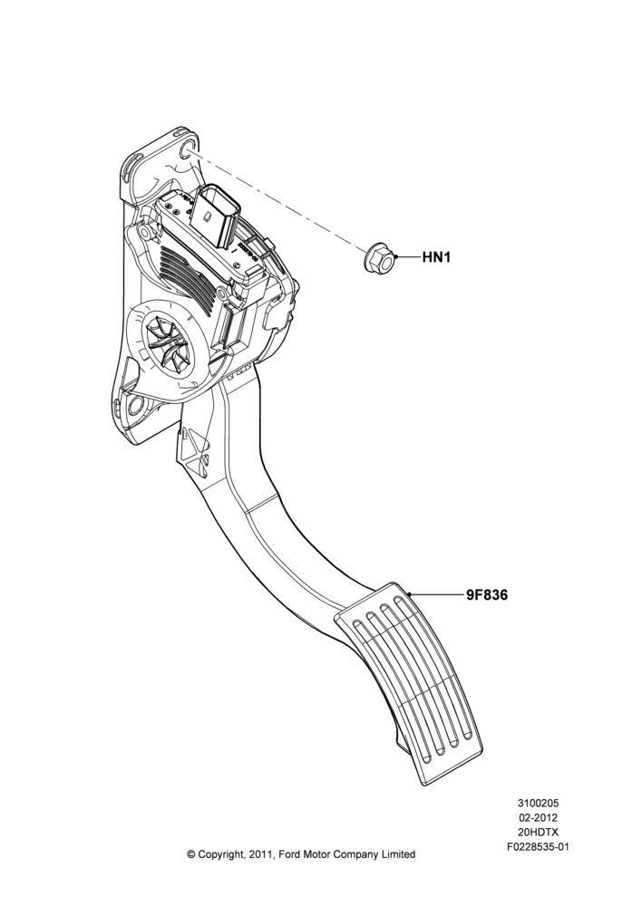 05A - Accelerator/Injection Pump Controls, 2.0L EcoBoost (240PS); 30/JUL/2012-04/MAY/2018
