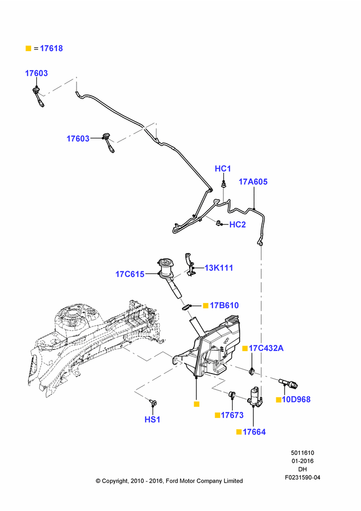 10 - Windshield Washer; 31/JAN/2011-04/MAY/2018