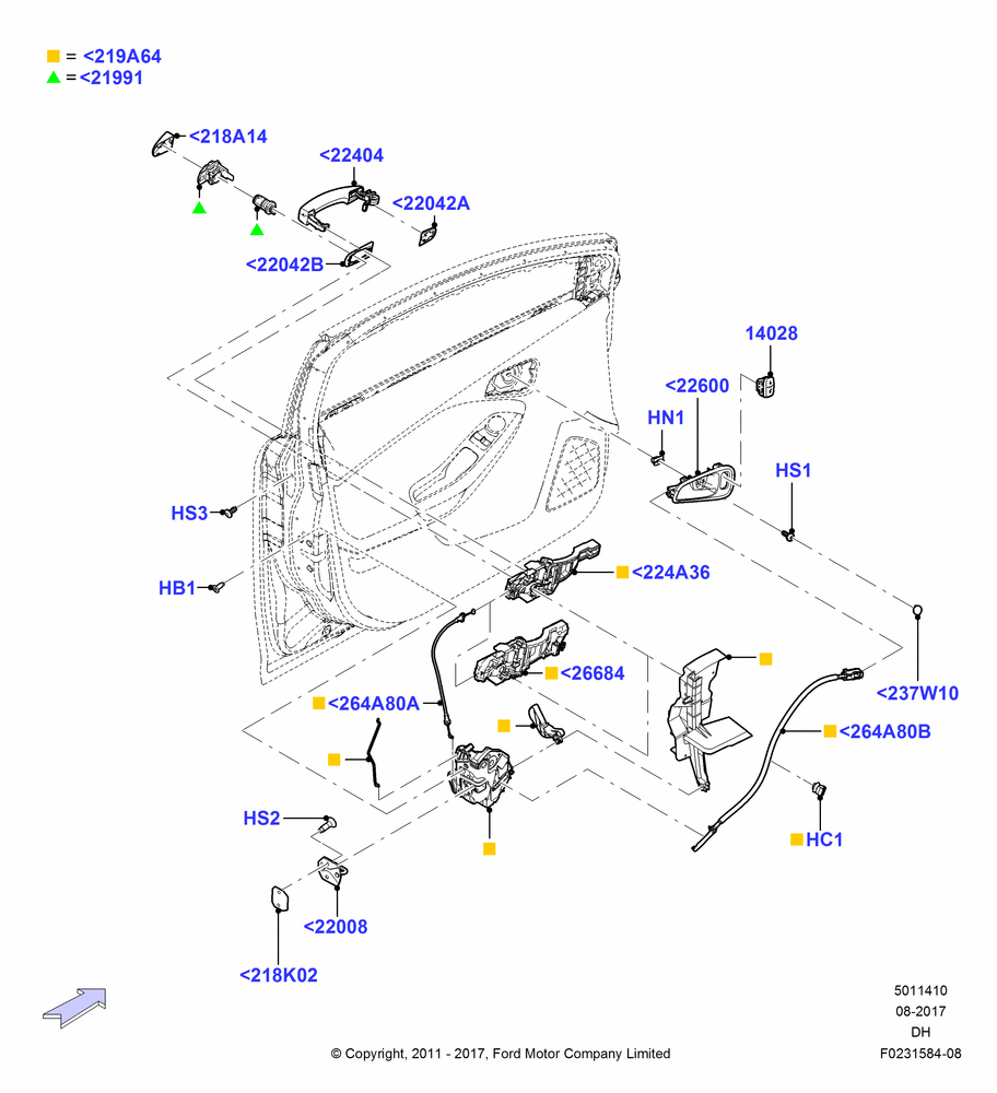 10 - Front Door Lock Controls; 31/JAN/2011-04/MAY/2018