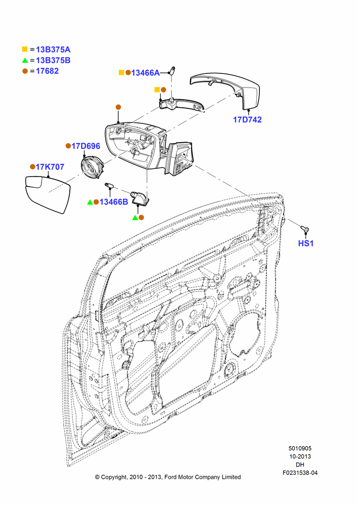 05 - Exterior Rear View Mirror; 31/JAN/2011-04/MAY/2018