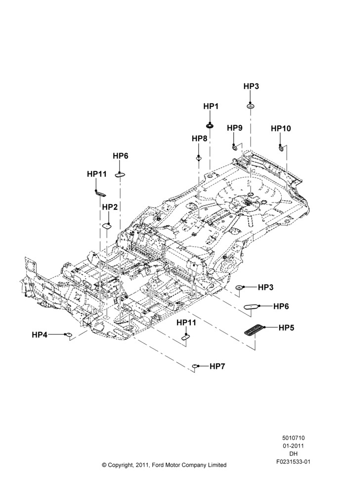 10 - Plugs - Floor Pan; 31/JAN/2011-04/MAY/2018