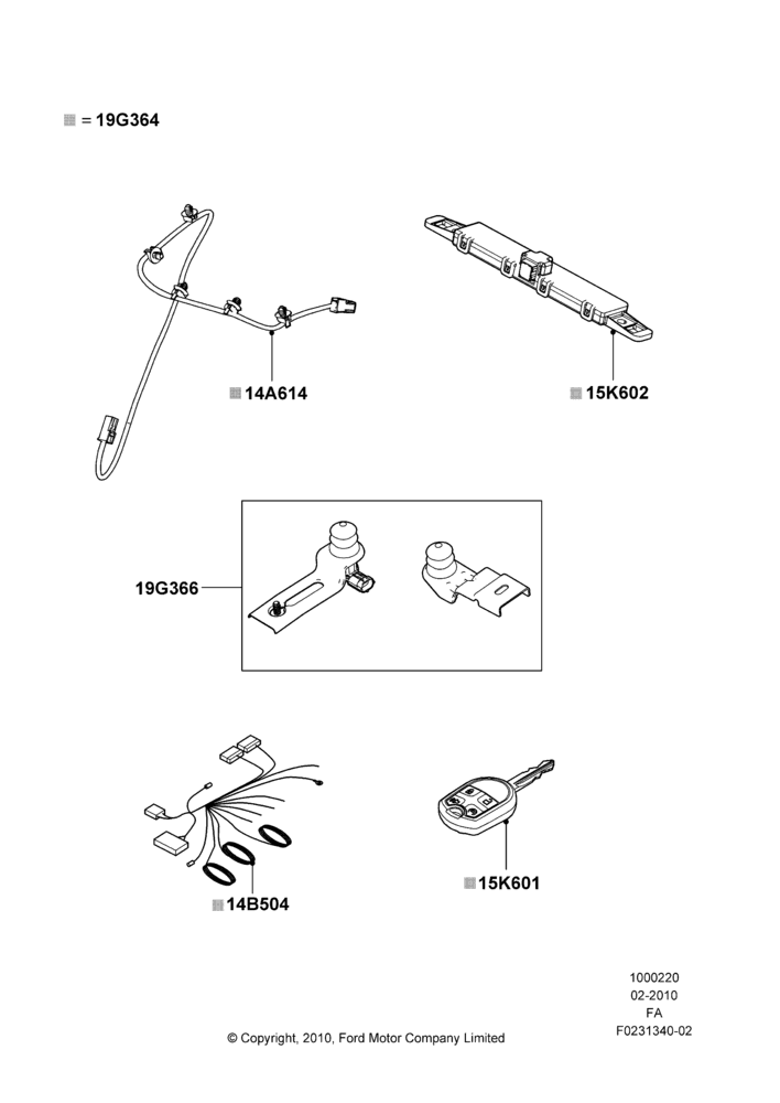 20A - Remote Starting Kit, Production Installed; 22/FEB/2010-05/JUL/2016