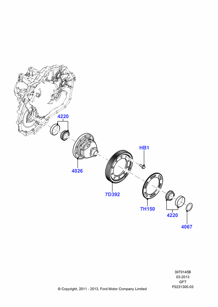 Automatic Transaxle Diff.Component, 6 Speed Auto Transmission DPS6