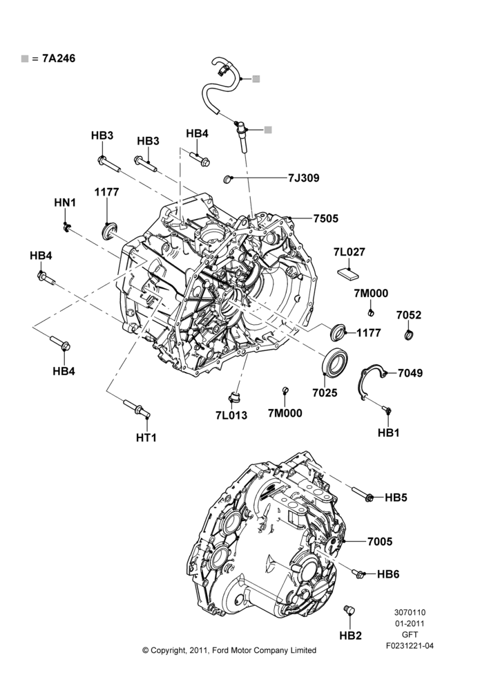 Transmission External Components, 6 Speed Auto Transmission DPS6