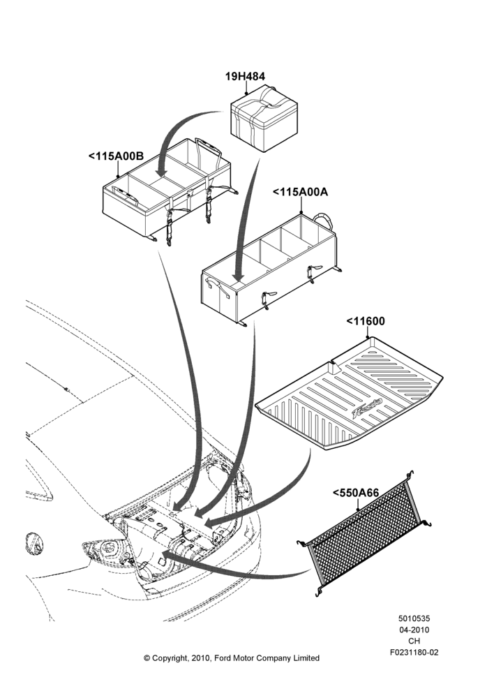 35XB - Load Compartment Trim, 4 Door Sedan, Accessory; 26/APR/2010-27/APR/2013