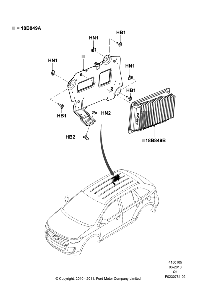 05P - Audio Equipment - Original Fit, Ford Series, Branded Audio Sound System, DSP/Amplifier Module; 12/JUL/2010-24/DEC/2014
