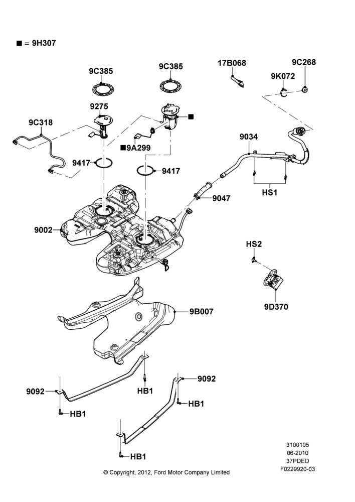 05D - Fuel Tank, 3.7L DOHC V6 Gas., LHD 4WD (FTD); 12/JUL/2010-30/JUL/2012