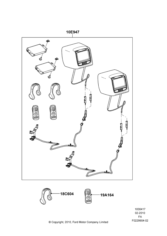 Accessory Entertainment Systems, Crew Cab, Accessory - DVD Head Rest Kits