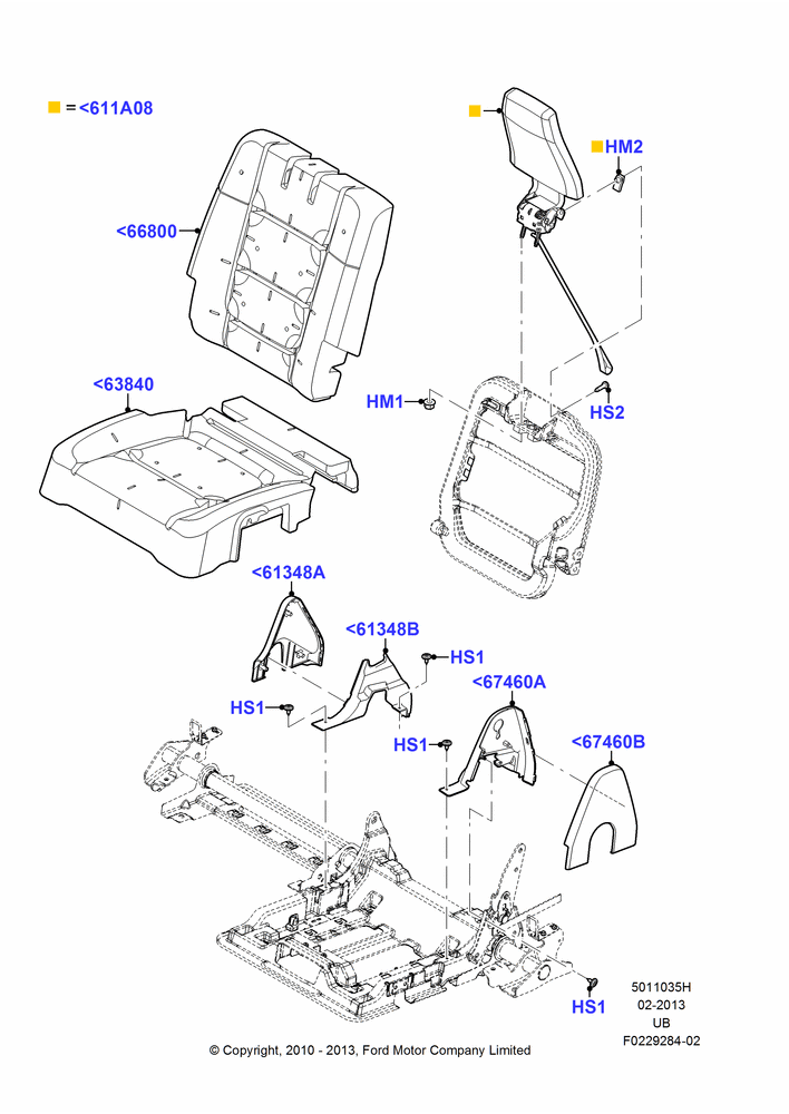 35H - Rear Seat Pads/Valances & Heating, With Third Row Split Bench Seat; 04/OCT/2010-04/MAY/2015