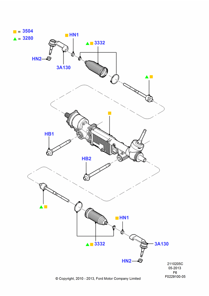 05C - Steering Gear, With Electric Power Steering; 03/NOV/2010-23/DEC/2014