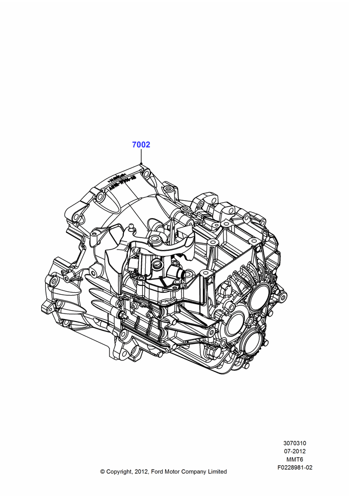 10C - Input Shaft, Gear Sets & Bearings, 6-Speed Manual Transaxle - MMT6; 30/JUL/2012-04/MAY/2018
