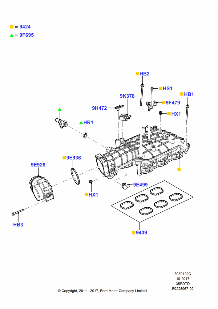 20C - Intake Manifold, 3.5L V6 Gas DOHC TIVCT; 03/JAN/2011-23/DEC/2014