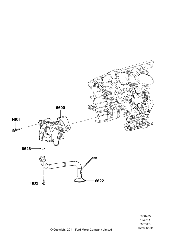 05C - Oil Pump, 3.5L V6 Gas DOHC TIVCT; 03/JAN/2011-23/DEC/2014