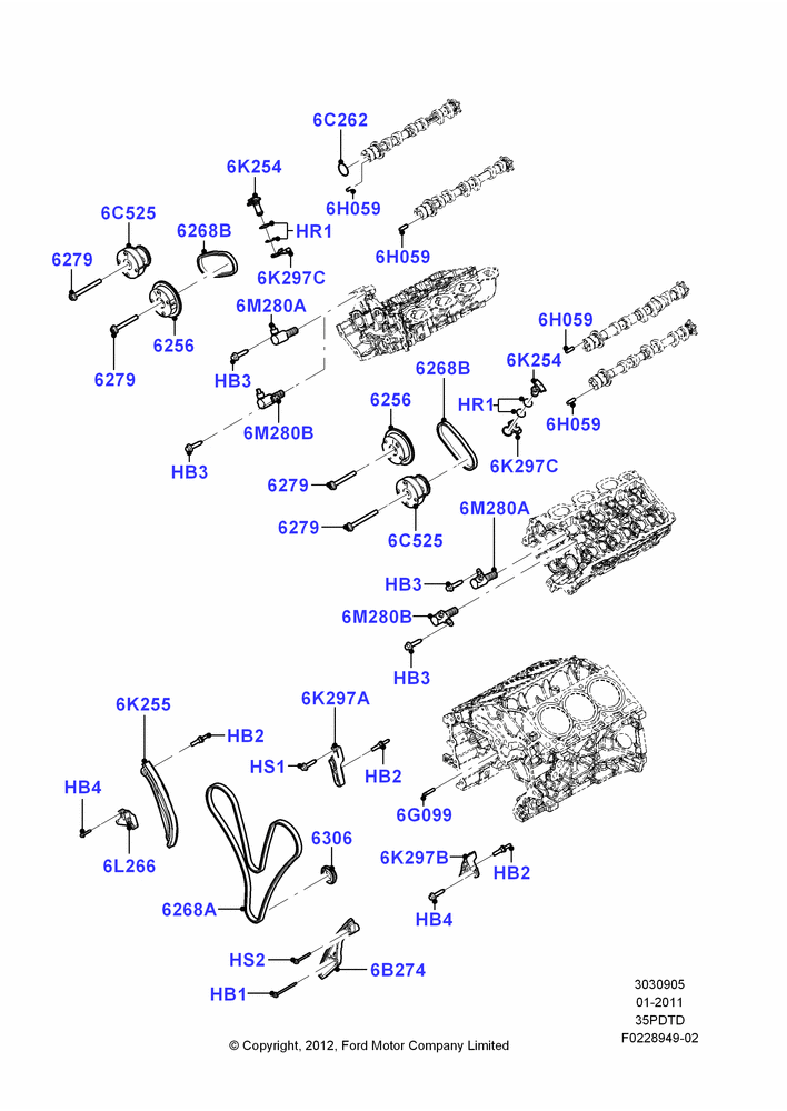 Timing Gear, 3.5L V6 Gas DOHC TIVCT