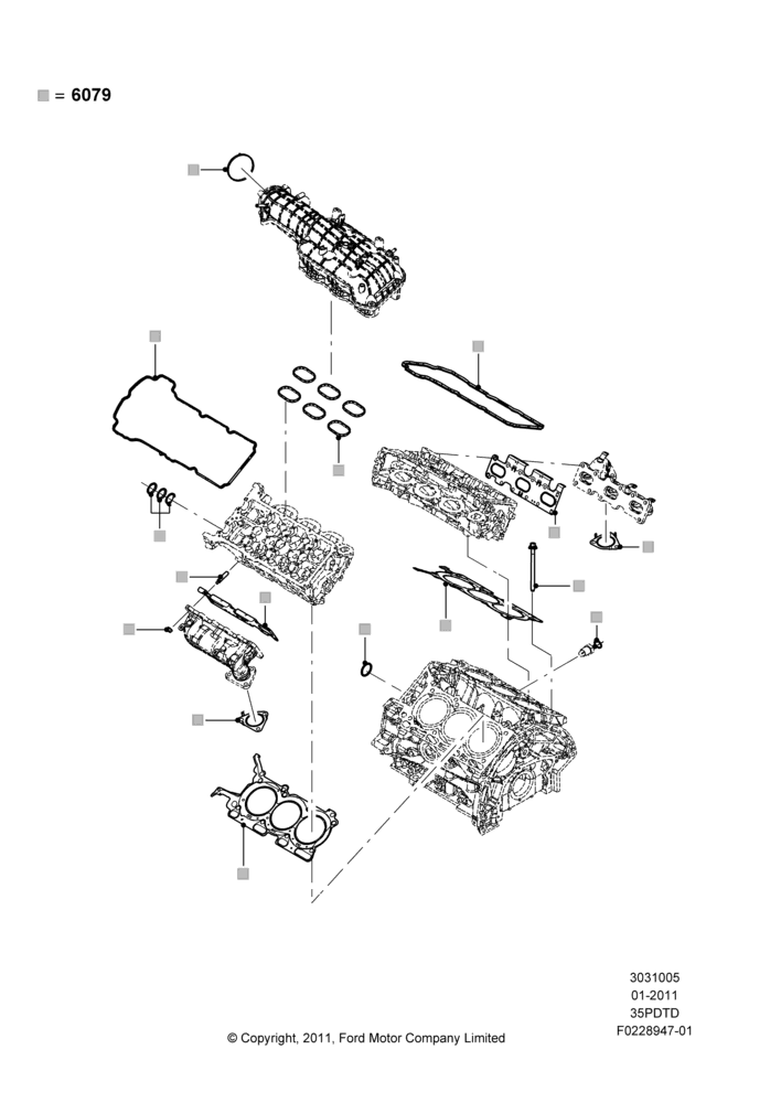 05C - Engine Gasket Kits, 3.5L V6 Gas DOHC TIVCT; 03/JAN/2011-23/DEC/2014