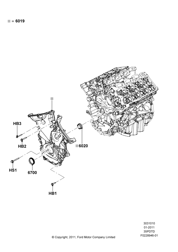 Timing Gear Covers, 3.5L V6 Gas DOHC TIVCT