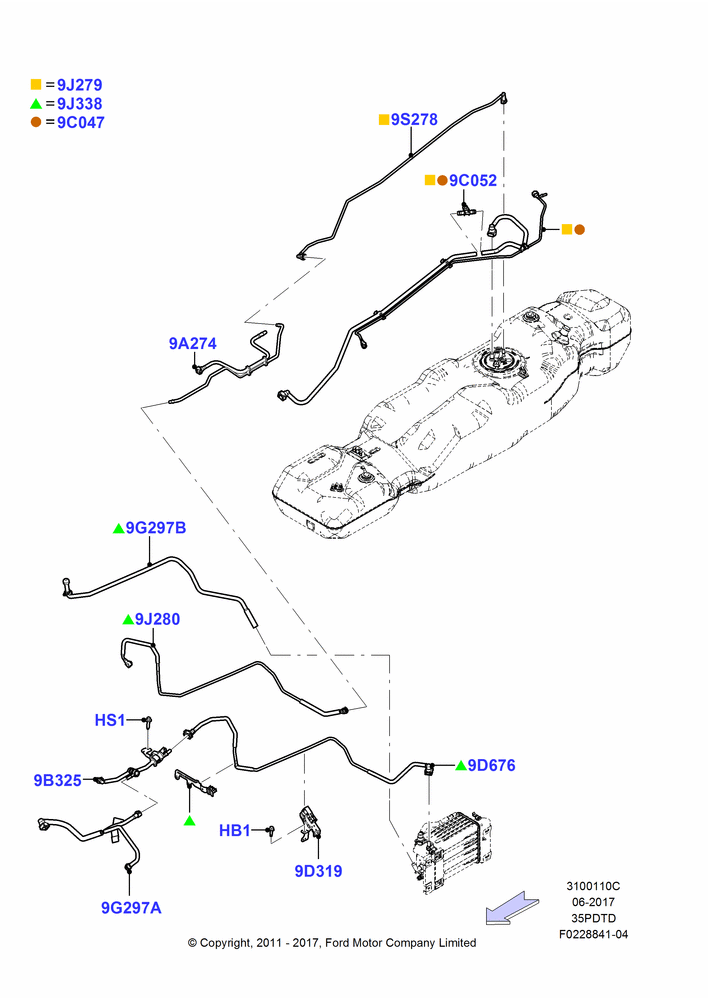 10C - Fuel Lines, 145"/3675MM Wheelbase, 157"/3989MM Wheelbase, 163"/4140MM Wheelbase, 3.5L V6 Gas DOHC TIVCT; 03/JAN/2011-07/NOV/2011