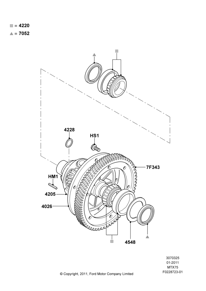 25D - Manual Transaxle Diff. Components, 5-Speed Manual Trans - MTX75; 31/JAN/2011-04/MAY/2018