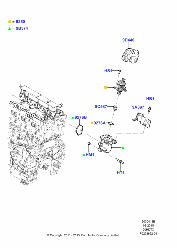 13B - Fuel Injection Pump-Engine Mounted, 2.0L EcoBoost (240PS); 18/JUL/2011-04/MAY/2015