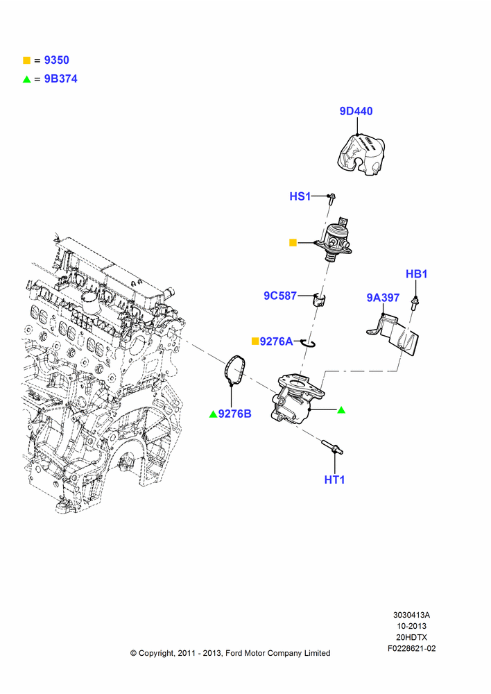 13A - Fuel Injection Pump-Engine Mounted, 2.0L EcoBoost (240PS); 08/AUG/2011-24/DEC/2014