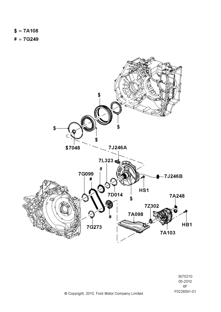 10F - Transmission Pump Assy, 6 Speed Auto Transmission 6F50; 12/JUL/2010-24/DEC/2014