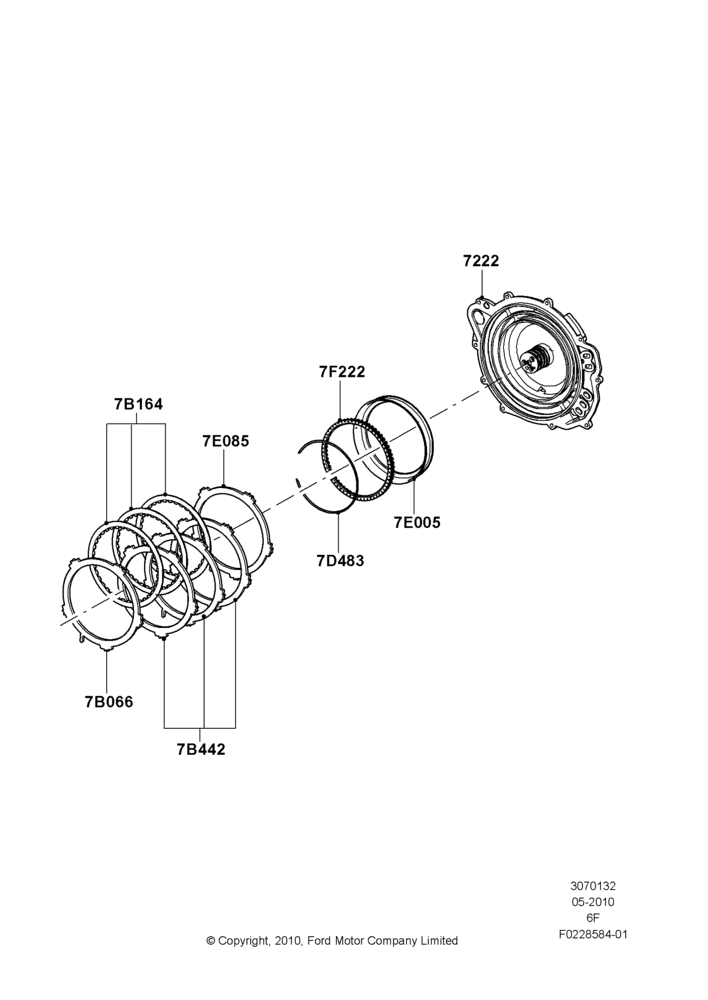 32F - Intermediate Clutch and Components, 6 Speed Auto Transmission 6F50; 12/JUL/2010-24/DEC/2014