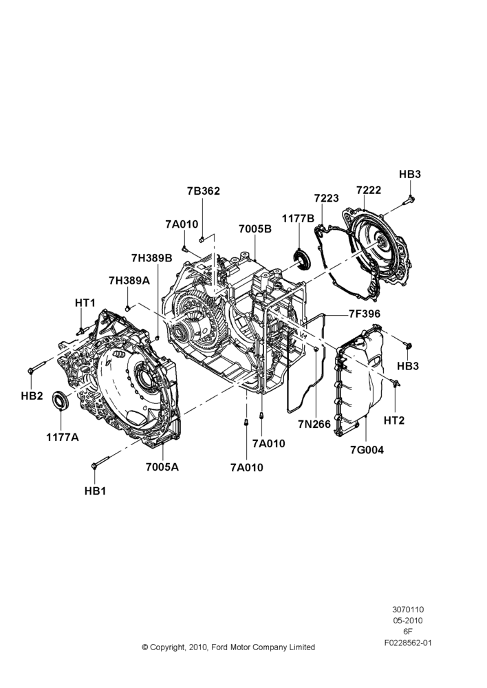 10F - Transmission External Components, 6 Speed Auto Transmission 6F50; 12/JUL/2010-24/DEC/2014