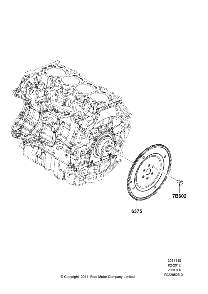 10A - Flywheel, 2.0L EcoBoost (240PS); 30/JUL/2012-04/MAY/2018