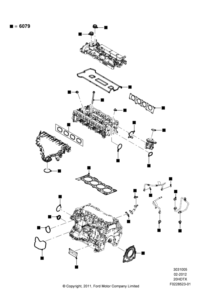 05A - Engine Gasket Kits, 2.0L EcoBoost (240PS); 30/JUL/2012-04/MAY/2018