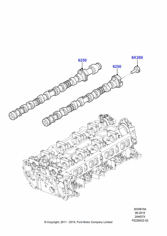 10A - Camshaft, 2.0L EcoBoost (240PS); 30/JUL/2012-04/MAY/2018