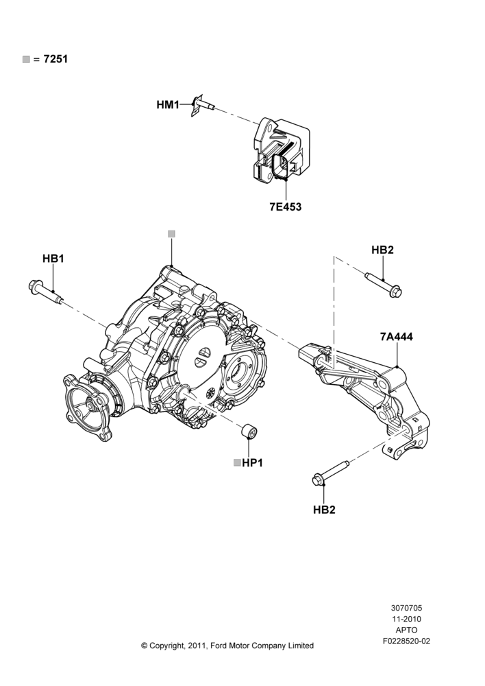 05F - Transfer Drive Case, LHD 4WD (FTD); 01/NOV/2010-04/APR/2011