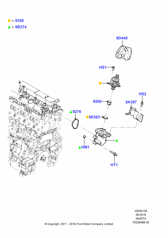 13A - Fuel Injection Pump-Engine Mounted, 2.0L EcoBoost (240PS); 30/JUL/2012-06/APR/2016
