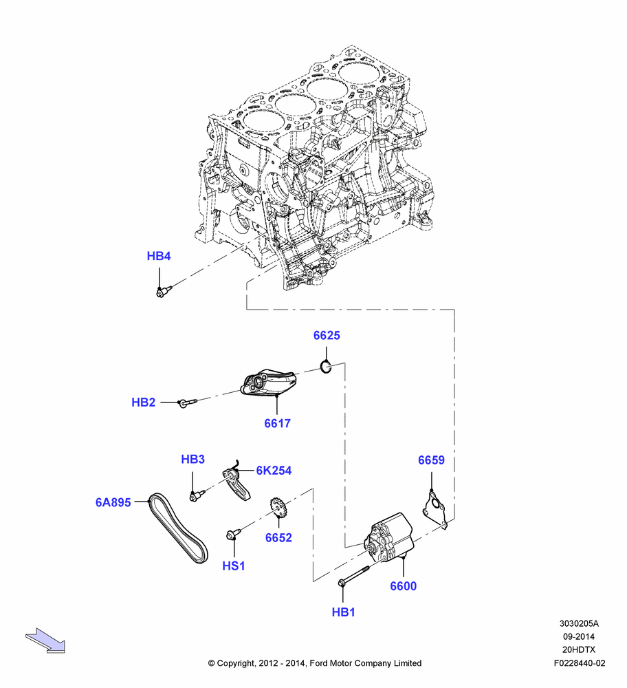 05A - Oil Pump, 2.0L EcoBoost (240PS); 30/JUL/2012-04/MAY/2018