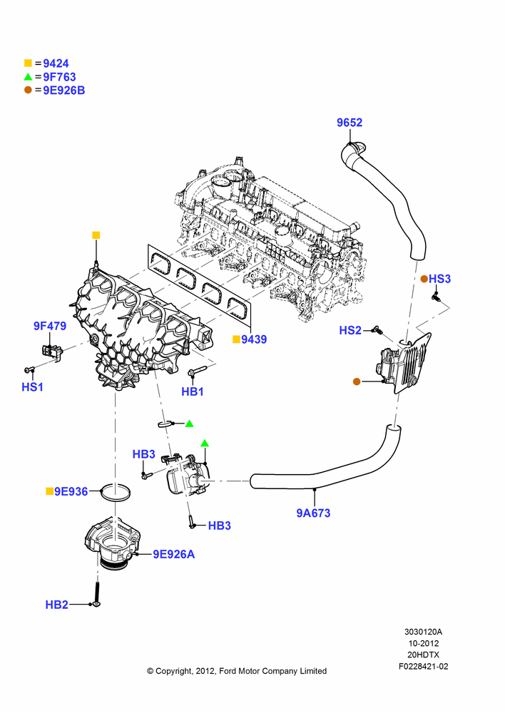 20A - Intake Manifold, 2.0L EcoBoost (240PS); 30/JUL/2012-04/MAY/2018