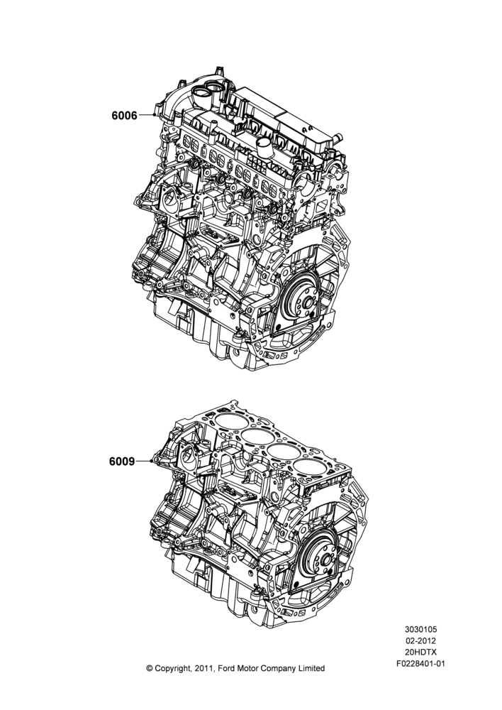05A - Service Engine and Short Block, 2.0L EcoBoost (240PS); 30/JUL/2012-04/MAY/2018