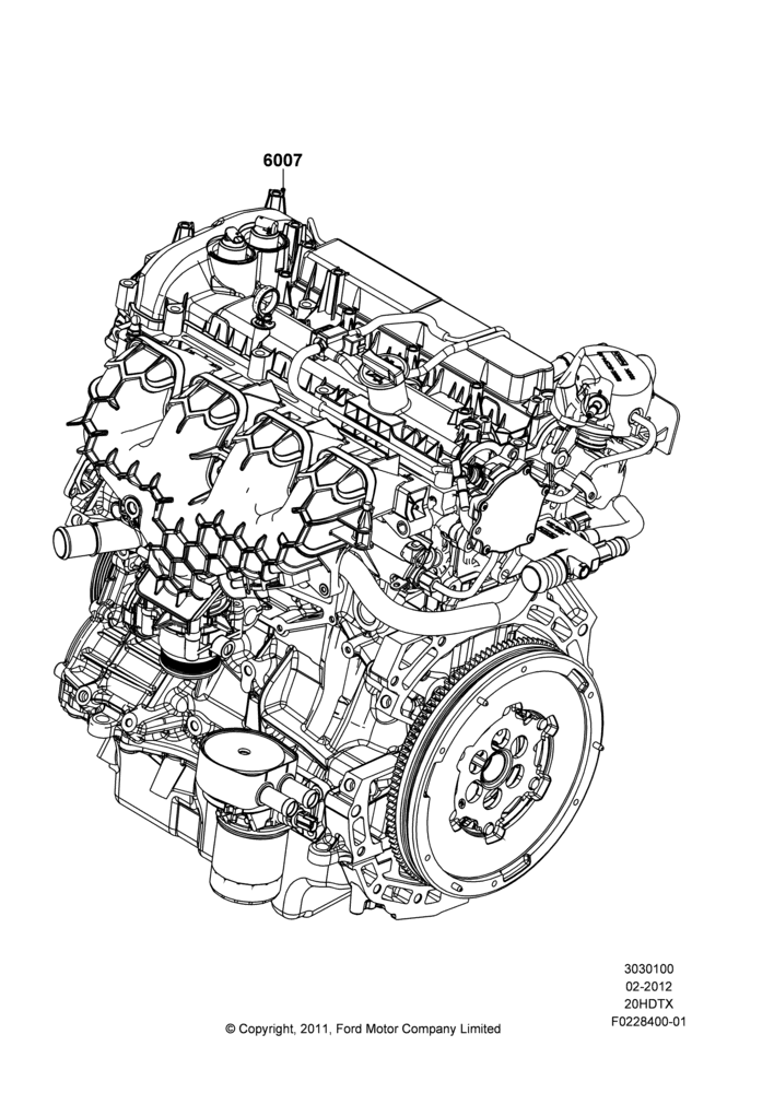 00A - Engine Assy Fully Dressed, 2.0L EcoBoost (240PS); 30/JUL/2012-04/MAY/2018