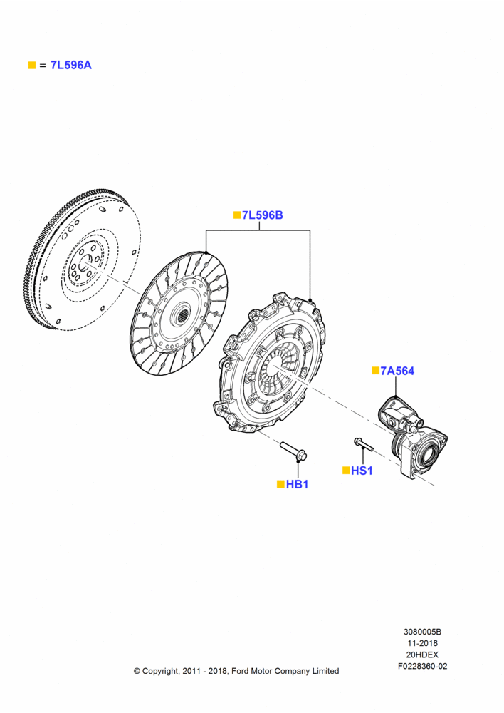 05B - Clutch, 2.0L I4 DI TIVCT Petrol 160PS, 5-Speed Manual Trans - MTX75; 31/JAN/2011-04/MAY/2018