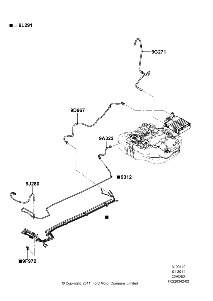 10C - Fuel Lines, 2.0L I4 DI TIVCT Petrol 160PS; 31/JAN/2011-04/MAY/2018