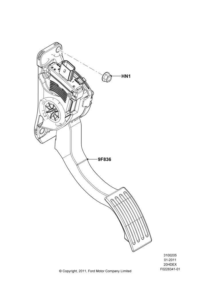 05C - Accelerator/Injection Pump Controls, 2.0L I4 DI TIVCT Petrol 160PS; 31/JAN/2011-04/MAY/2018
