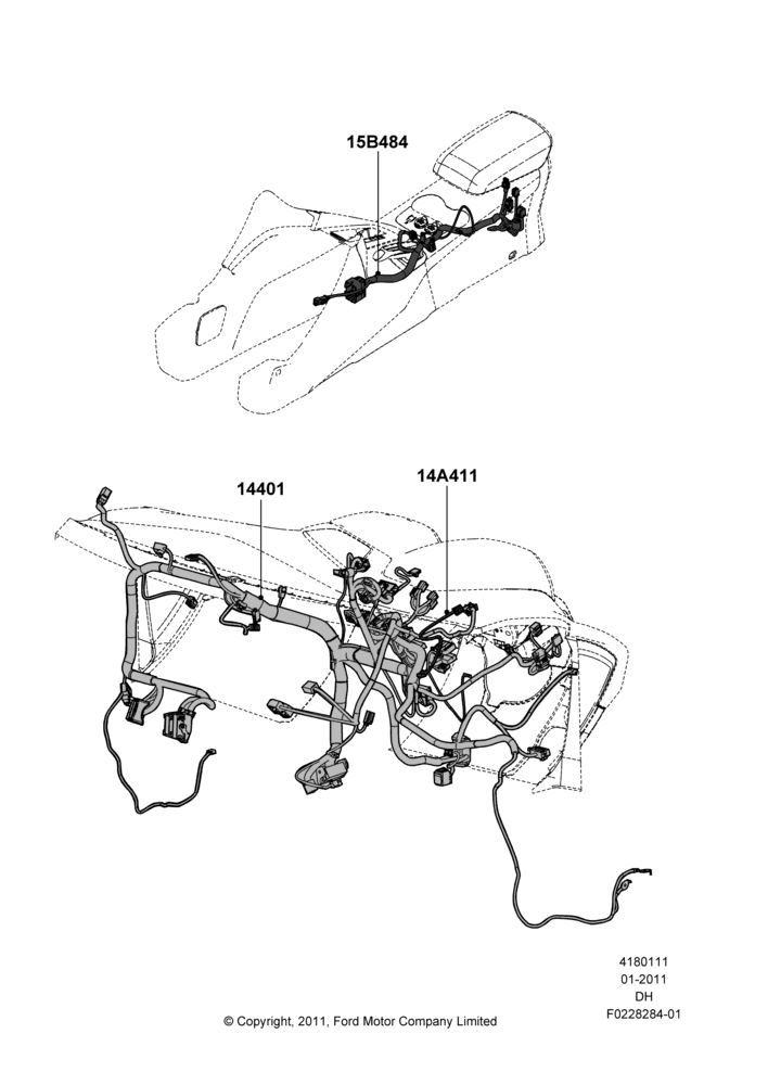 11A - Wiring - Dash And Floor Console; 31/JAN/2011-08/DEC/2014