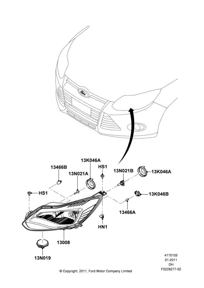 05A - Headlamps and Front Flasher Lamps, With Halogen Headlamp; 31/JAN/2011-08/DEC/2014